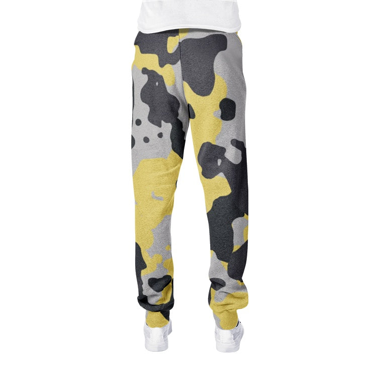 Men's Camo Track Pants | Yellow, Black, and Silver Camo Colors