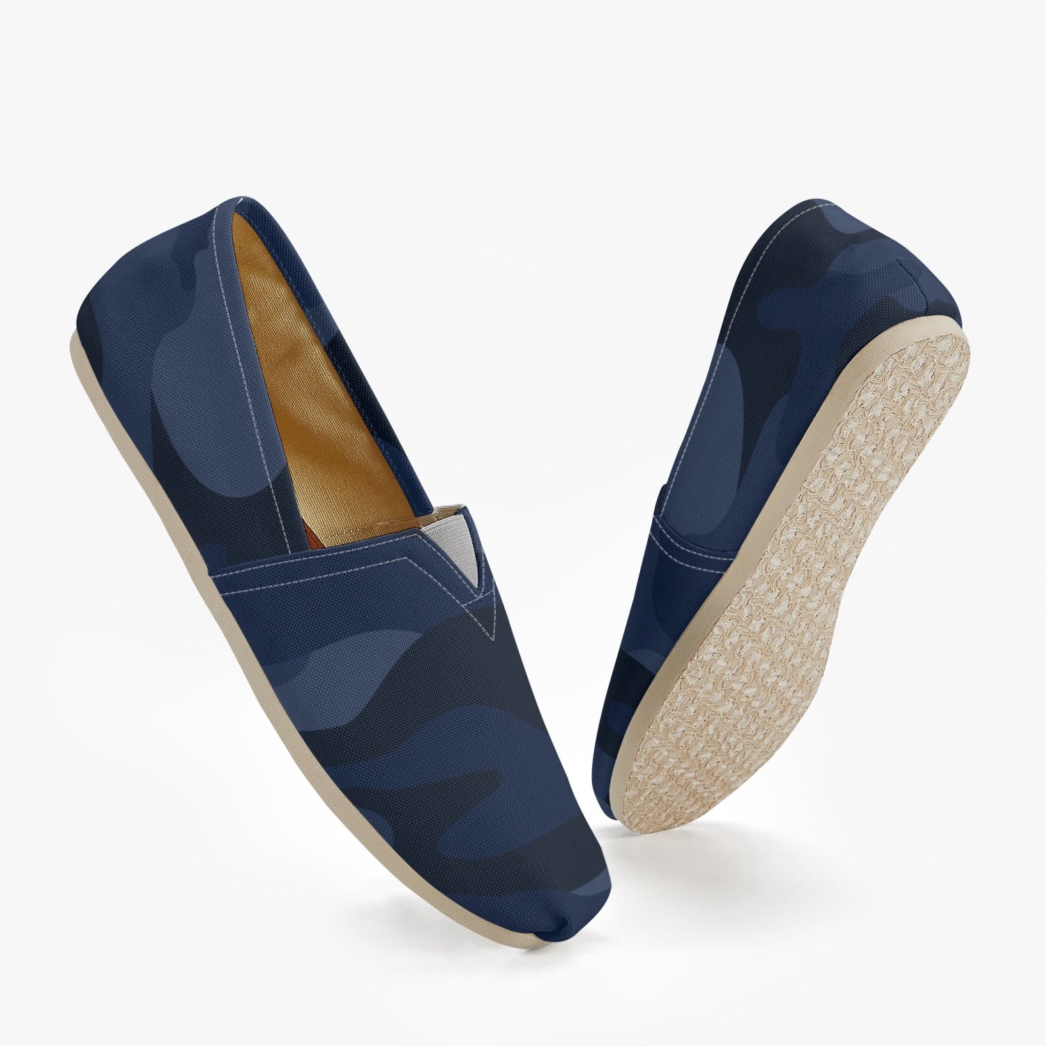 Camo Toms | Deep Blue Camouflage Canvas Shoes Camo Colors