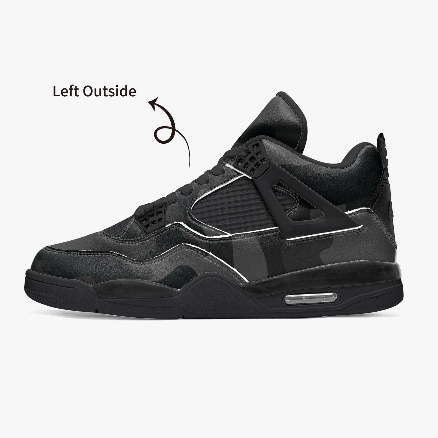 Camo Jordans AJ4 | Black Camo Colors