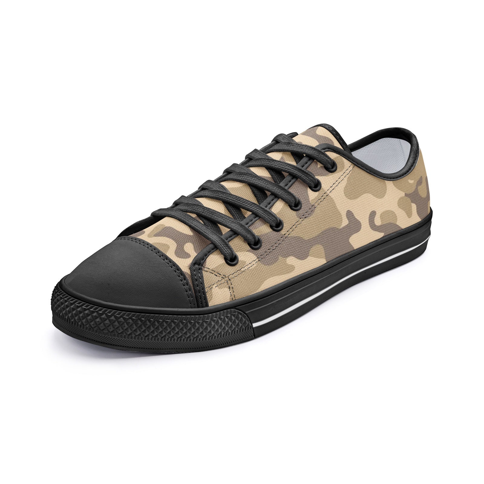 Camo Shoes | Low Top Canvas | Khaki Camouflage Camo Colors
