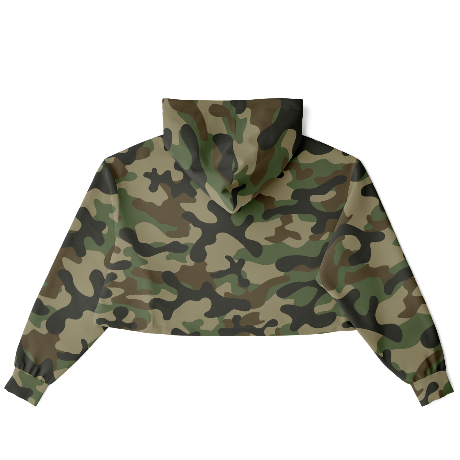Cropped Hoodie For Women | Military Brown Camouflage Camo Colors