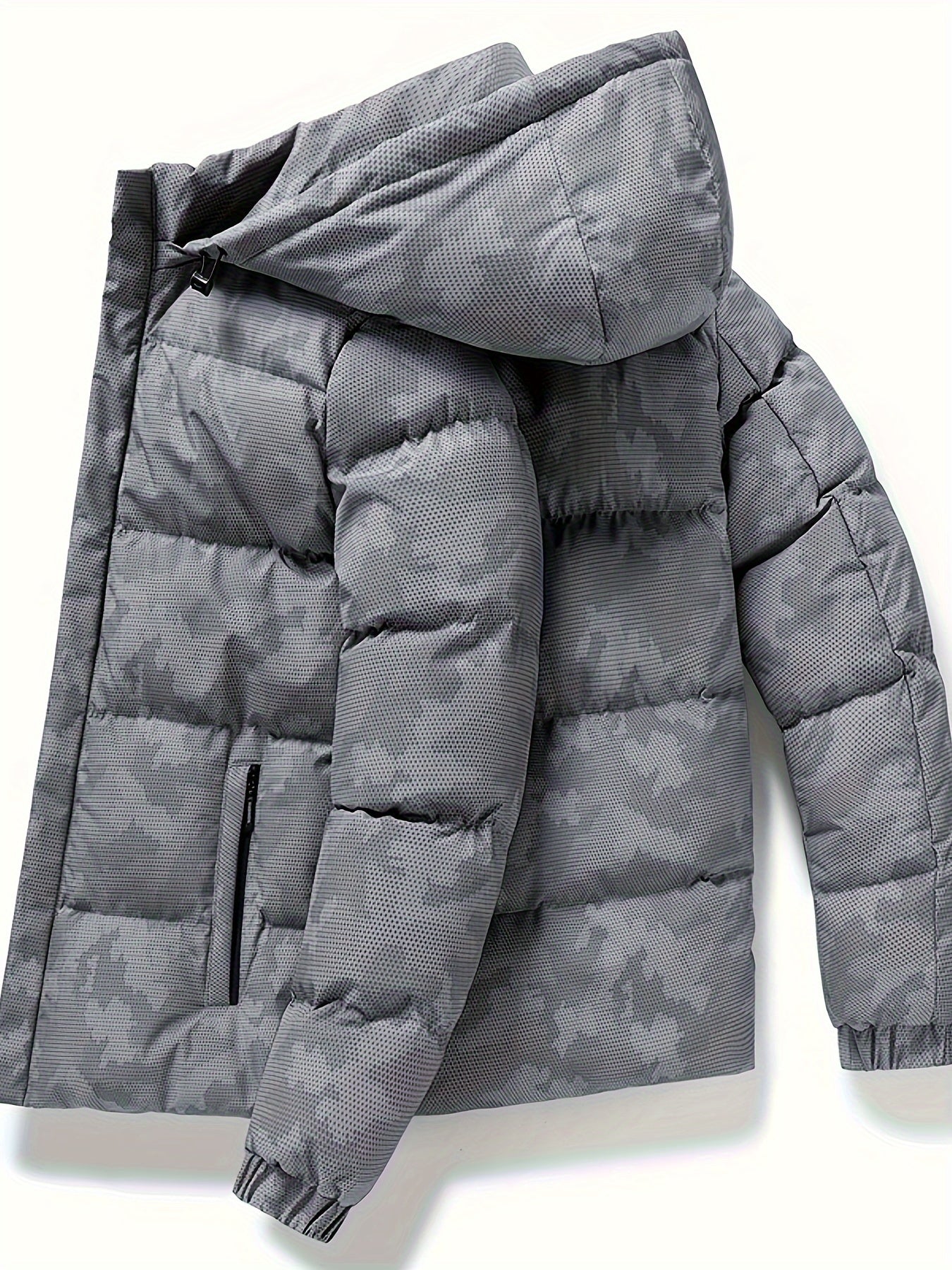 Men's Camo Fleece Jacket: Hooded, Zip-Up, Warm, Outdoor Hoodie Camo Colors