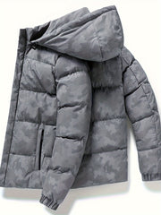 Men's Camo Fleece Jacket: Hooded, Zip-Up, Warm, Outdoor Hoodie Camo Colors