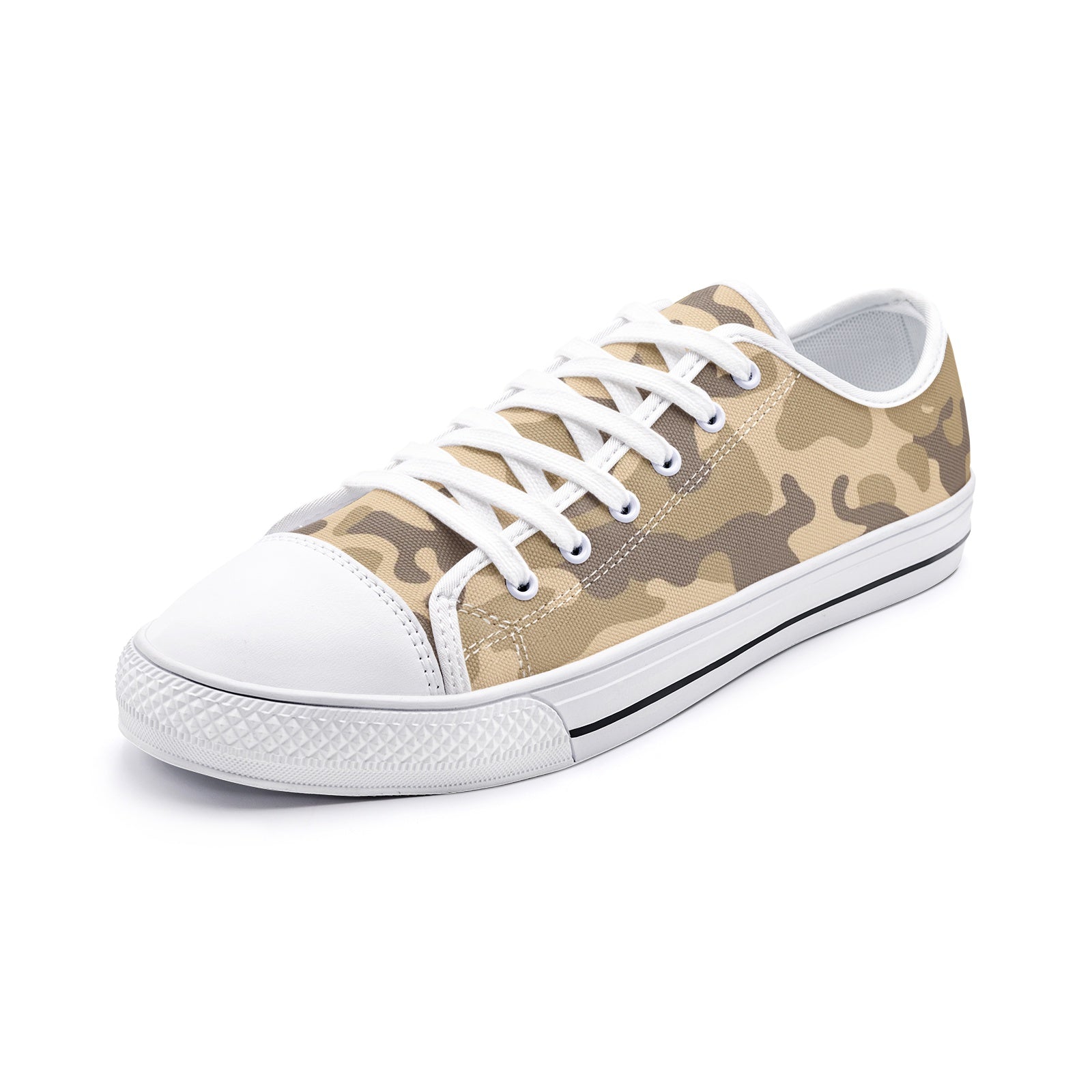 Camo Shoes | Low Top Canvas | Khaki Camouflage Camo Colors