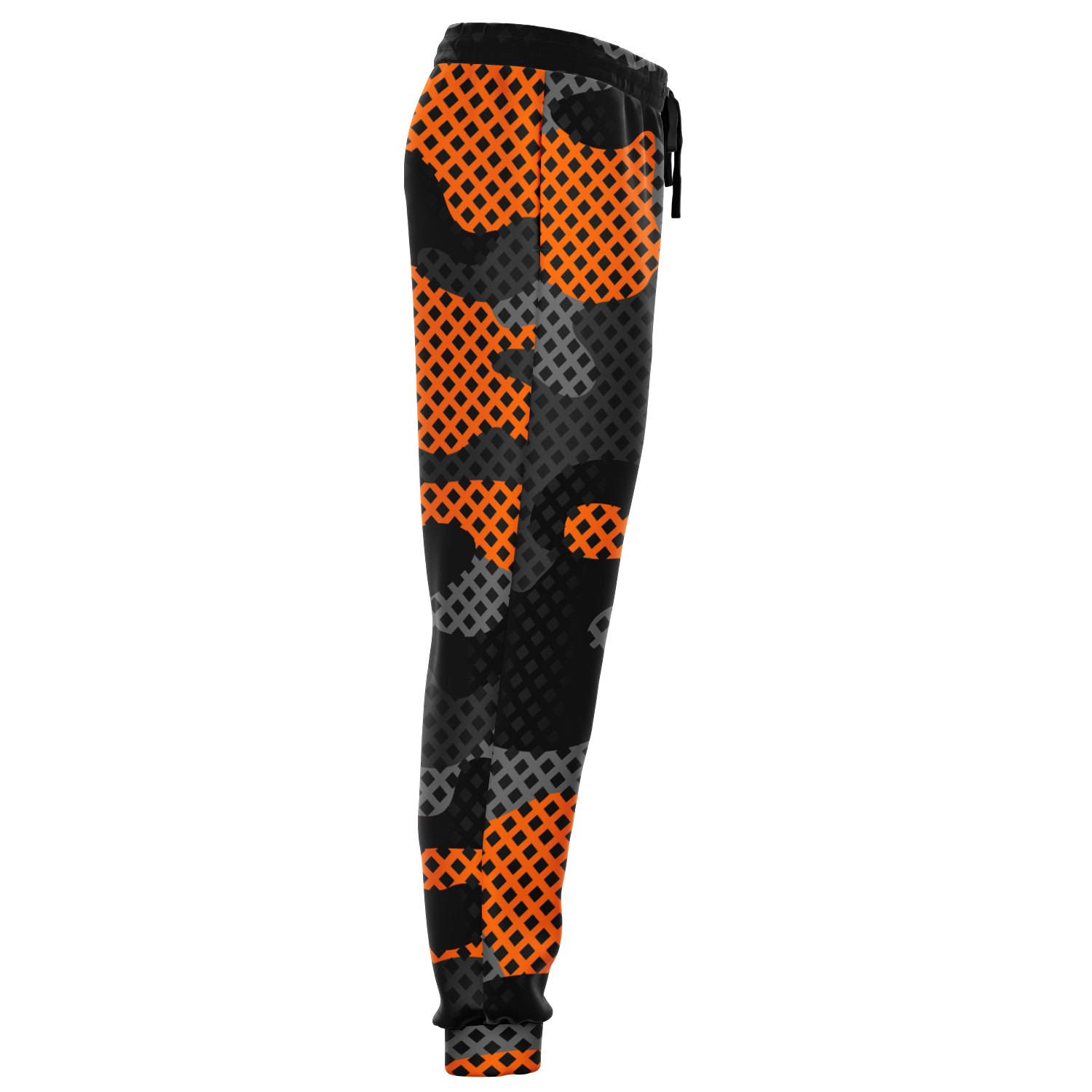 Camo Sweatpants | Unisex | Black & Orange Pixel Pattern Camo Colors