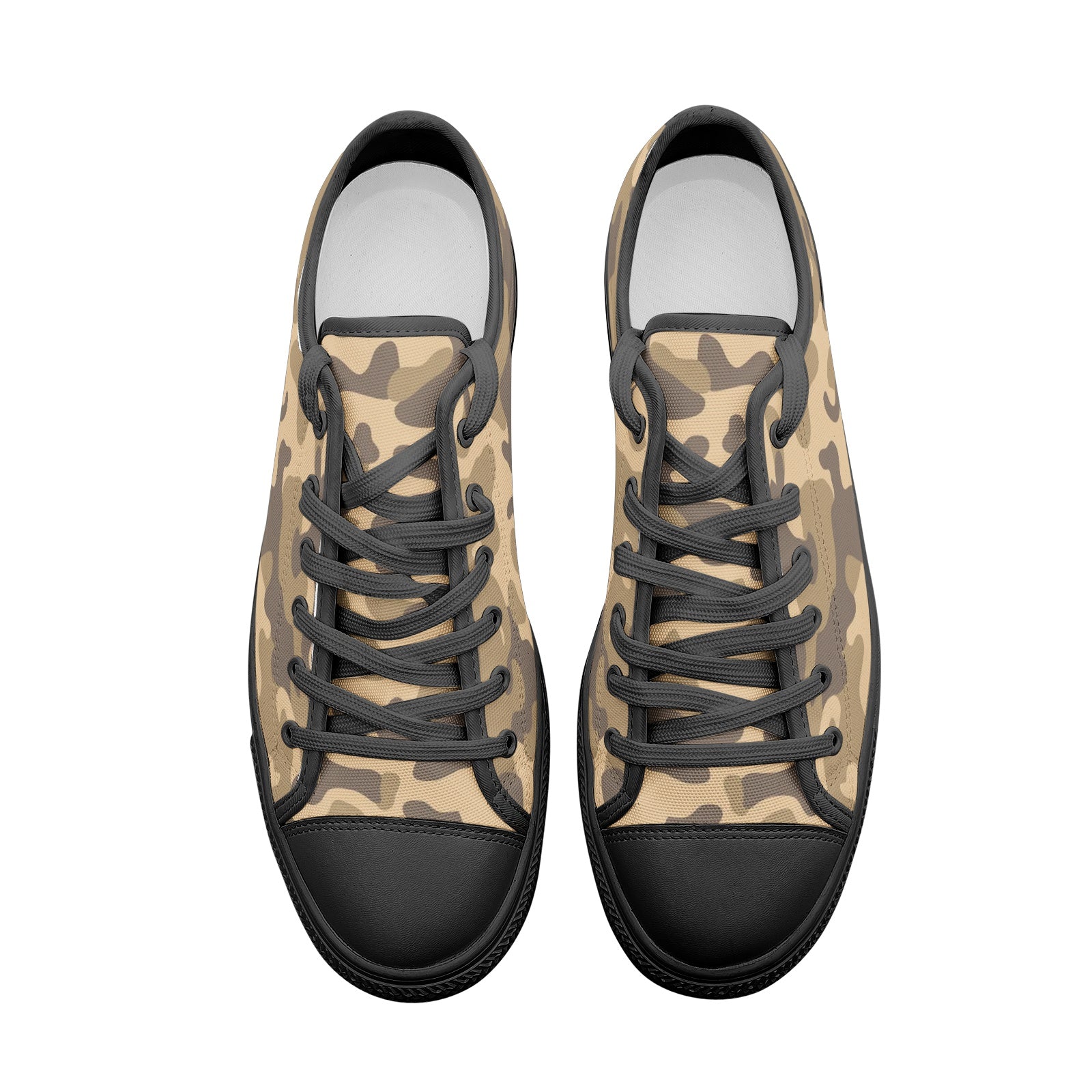 Camo Shoes | Low Top Canvas | Khaki Camouflage Camo Colors
