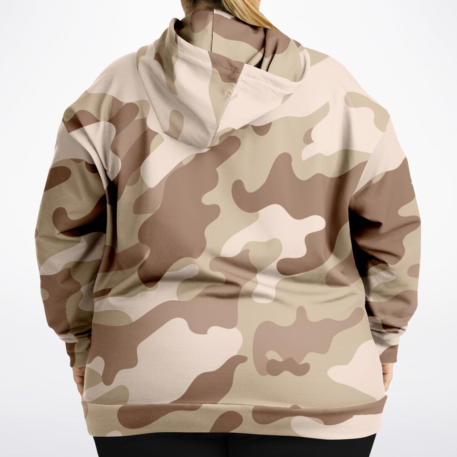 Plus-size Camo Hoodie in Desert Brown Print | Camo Colors