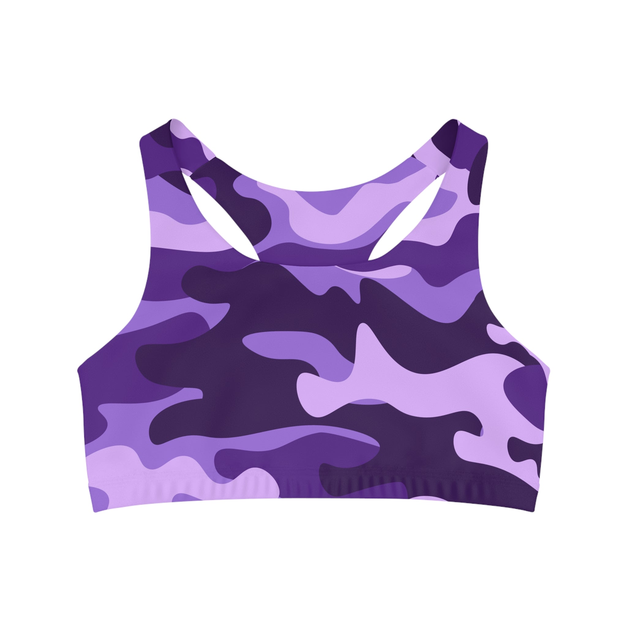 Camo Bra | Purple, Blue and Mauve Sports Camouflage Camo Colors