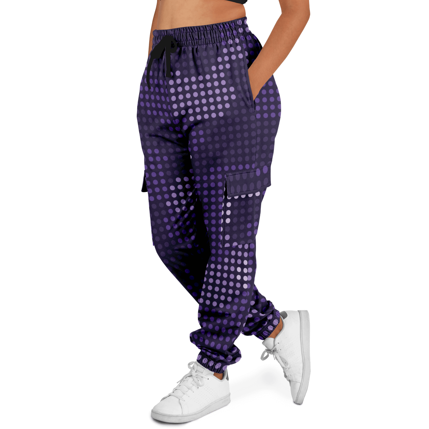 Camo Cargo Pants | Unisex | Blue LED Screen Camouflage Camo Colors