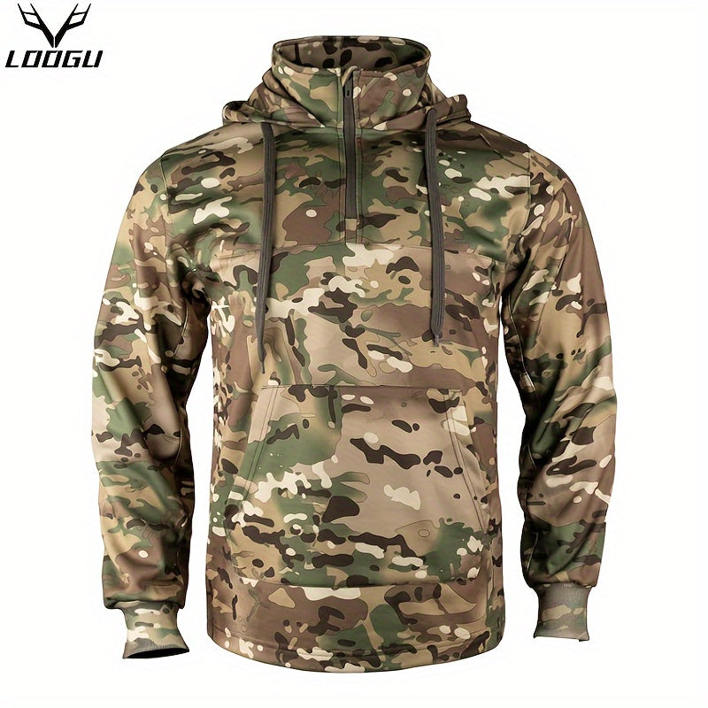 Camo Hunting Hoodie | Men's Wool Lined Warm Pullover Camo Colors