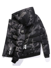 Men's Camo Hooded Jacket: Comfy, Warm Outerwear for Autumn/Winter Camo Colors