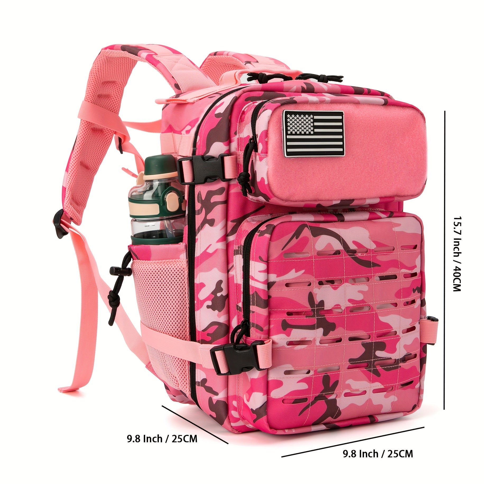 6.6-Gallon Pink Camo Molle Backpack for Women Camo Colors