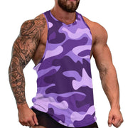 Camo Tank Top | Purple, Blue and Mauve Camouflage Camo Colors