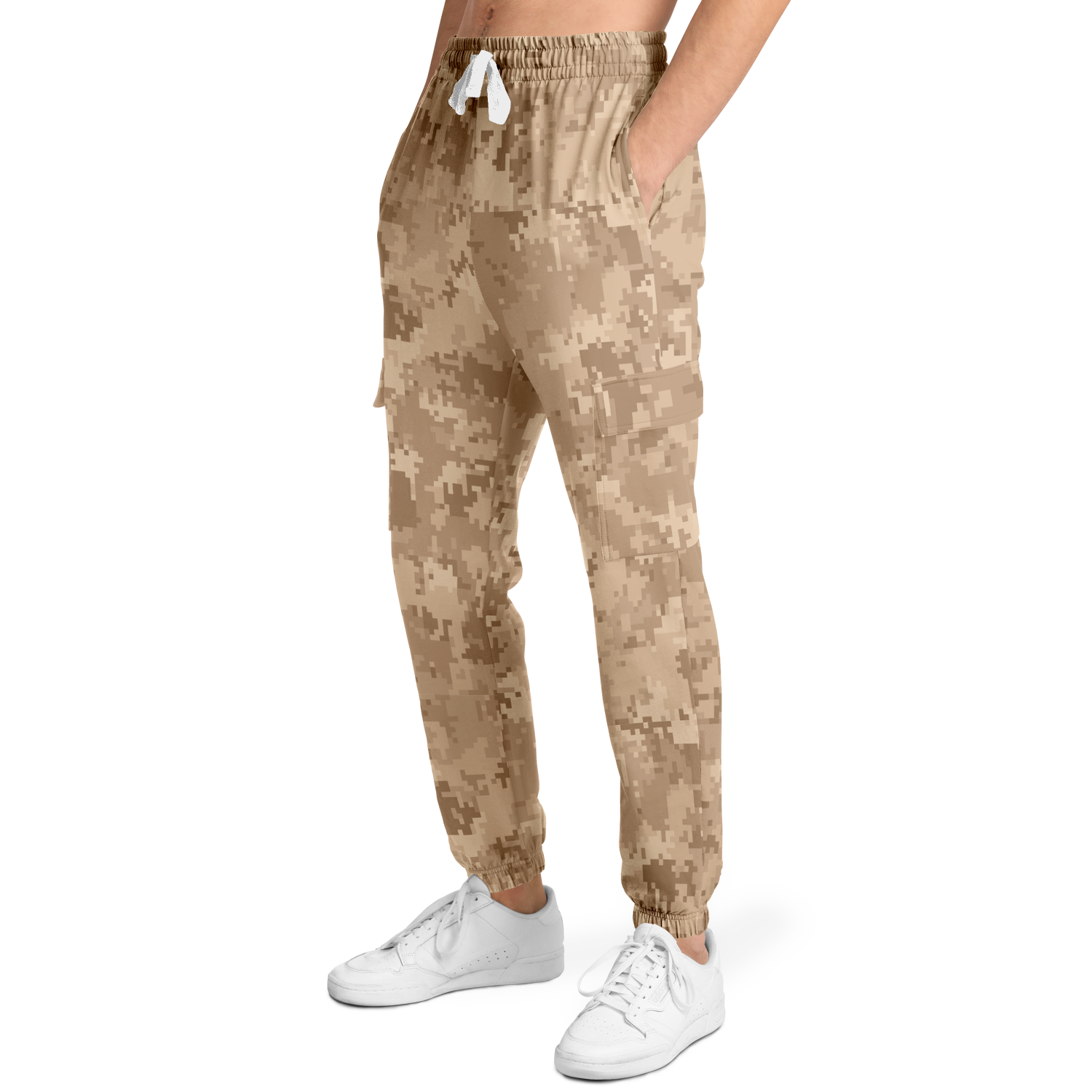 Brown Camo Cargo Pants | Pixel Camouflage | Unisex Camo Colors
