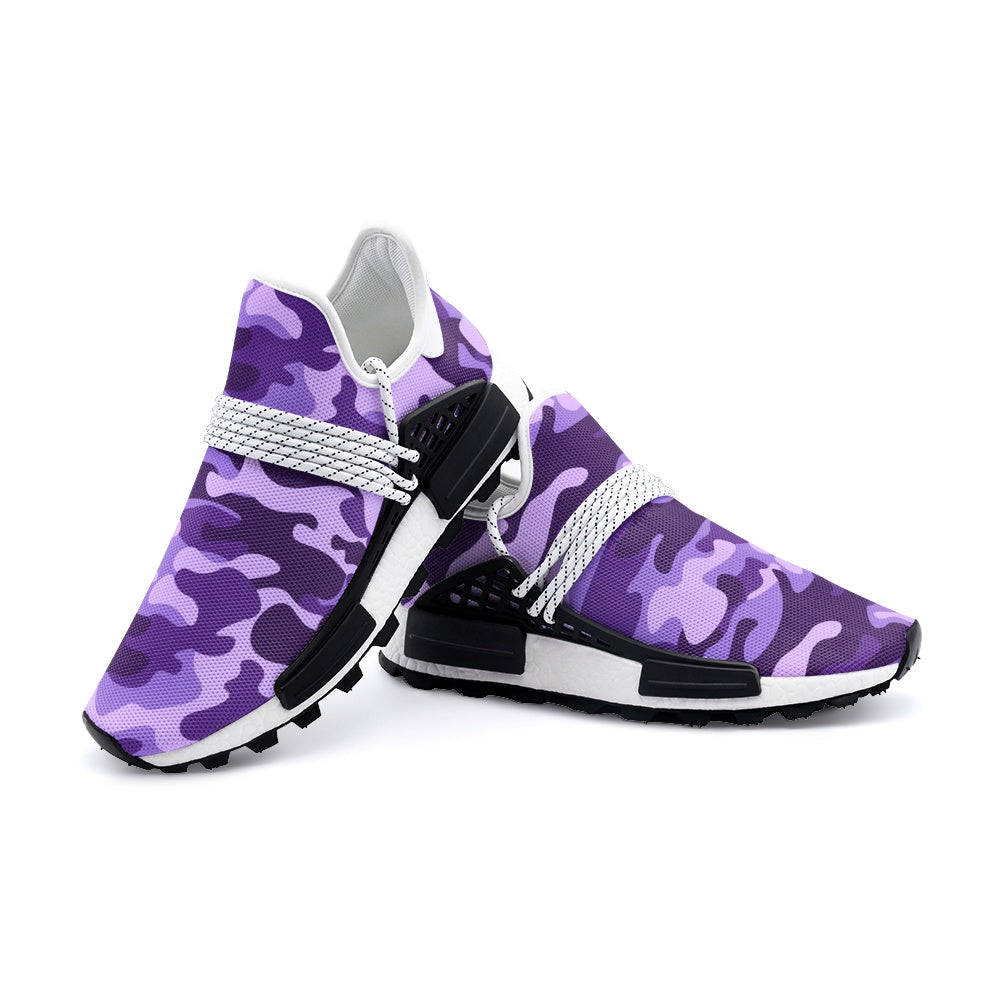 Lightweight Camo Sneakers | Purple, Blue, and Mauve Camo Colors