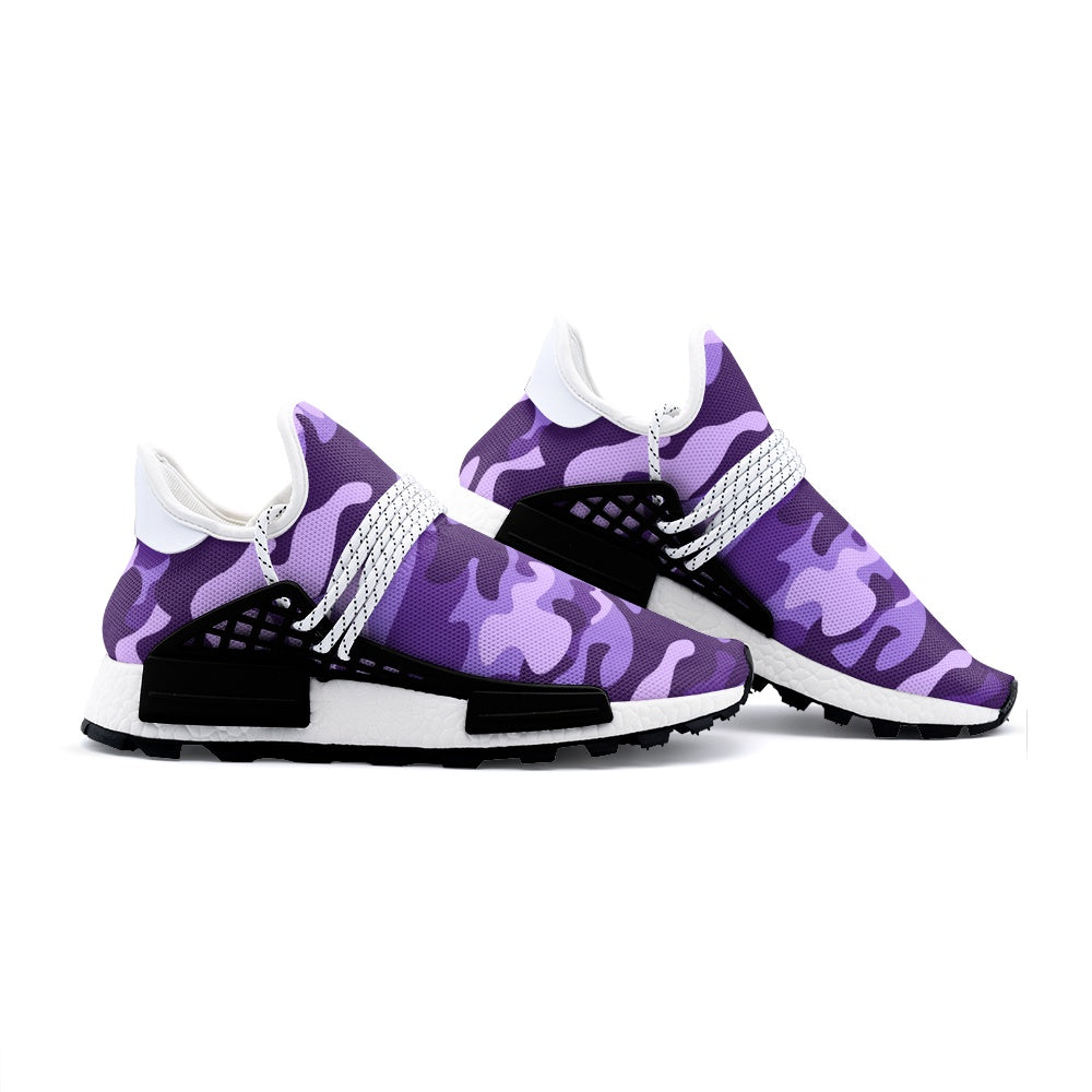 Lightweight Camo Sneakers | Purple, Blue, and Mauve Camo Colors