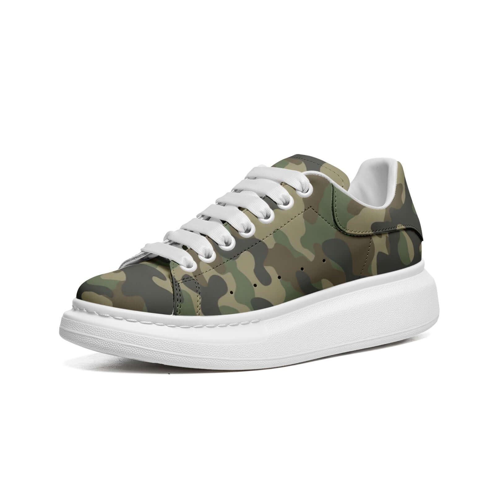 Oversized McQueen Sneakers | Military Brown Camouflage Camo Colors