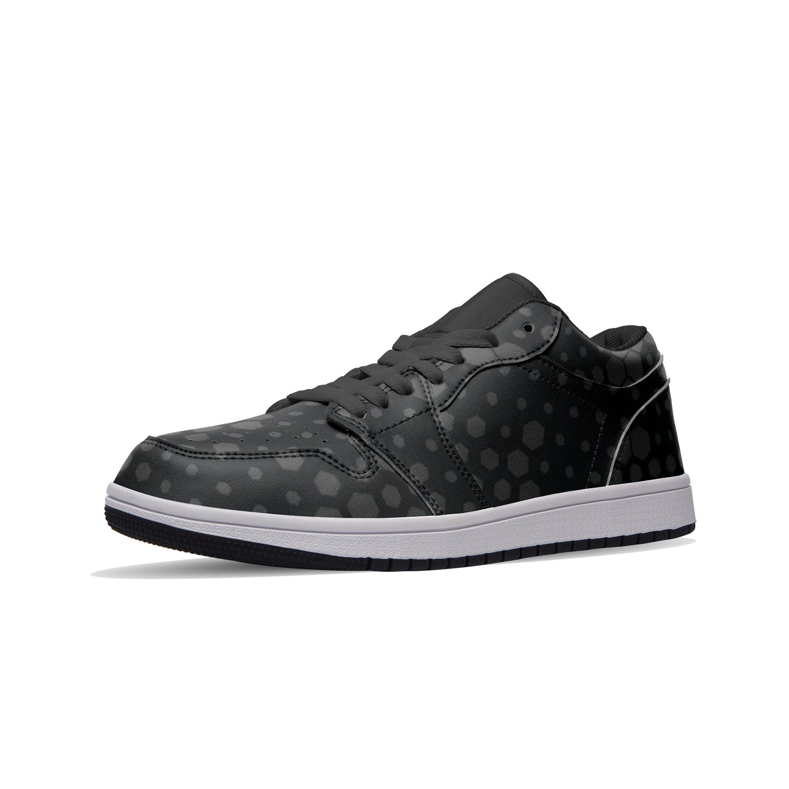 Camo Sneakers | Stylish Black Hive | Unisex Low Top Leather Camo Colors