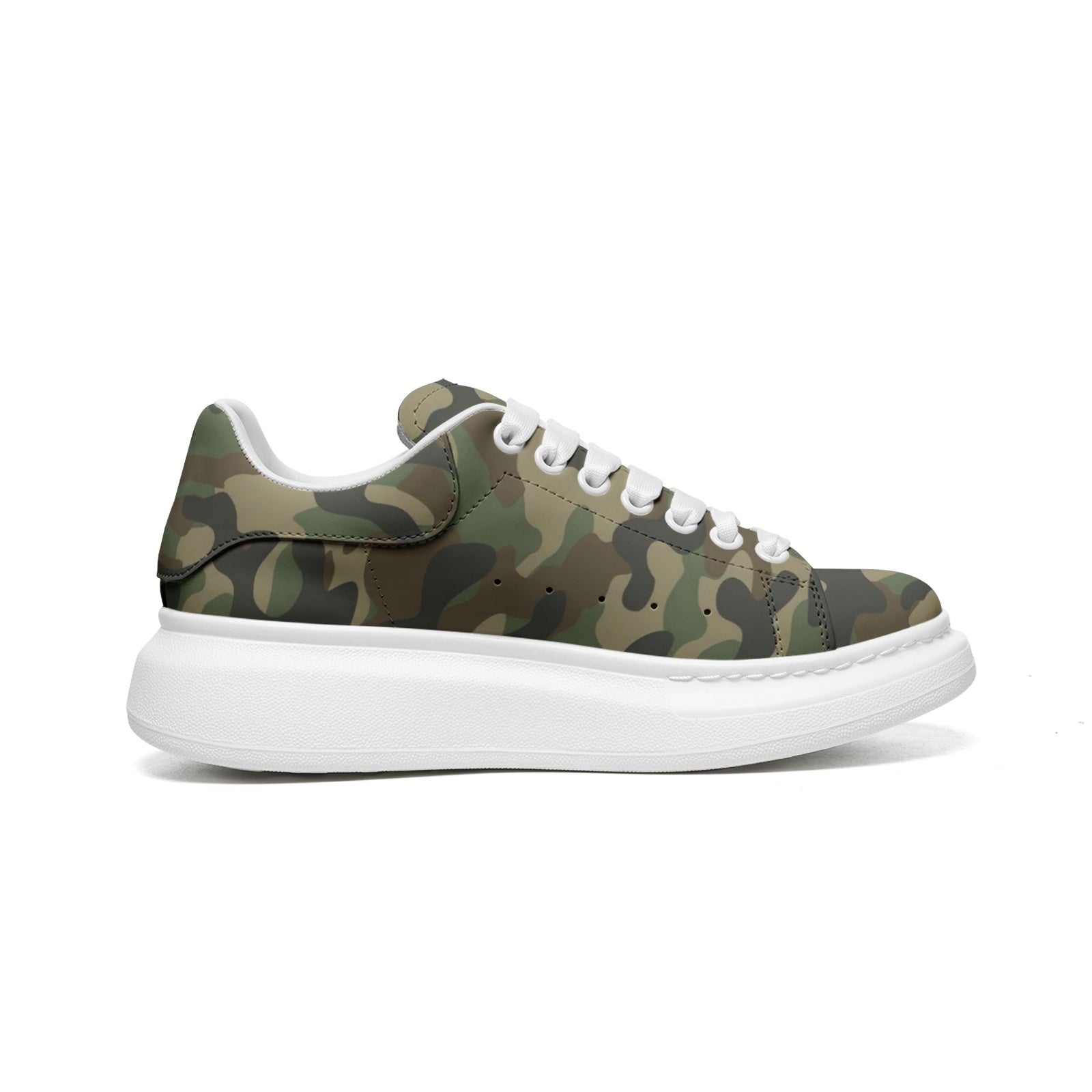 Oversized McQueen Sneakers | Military Brown Camouflage Camo Colors