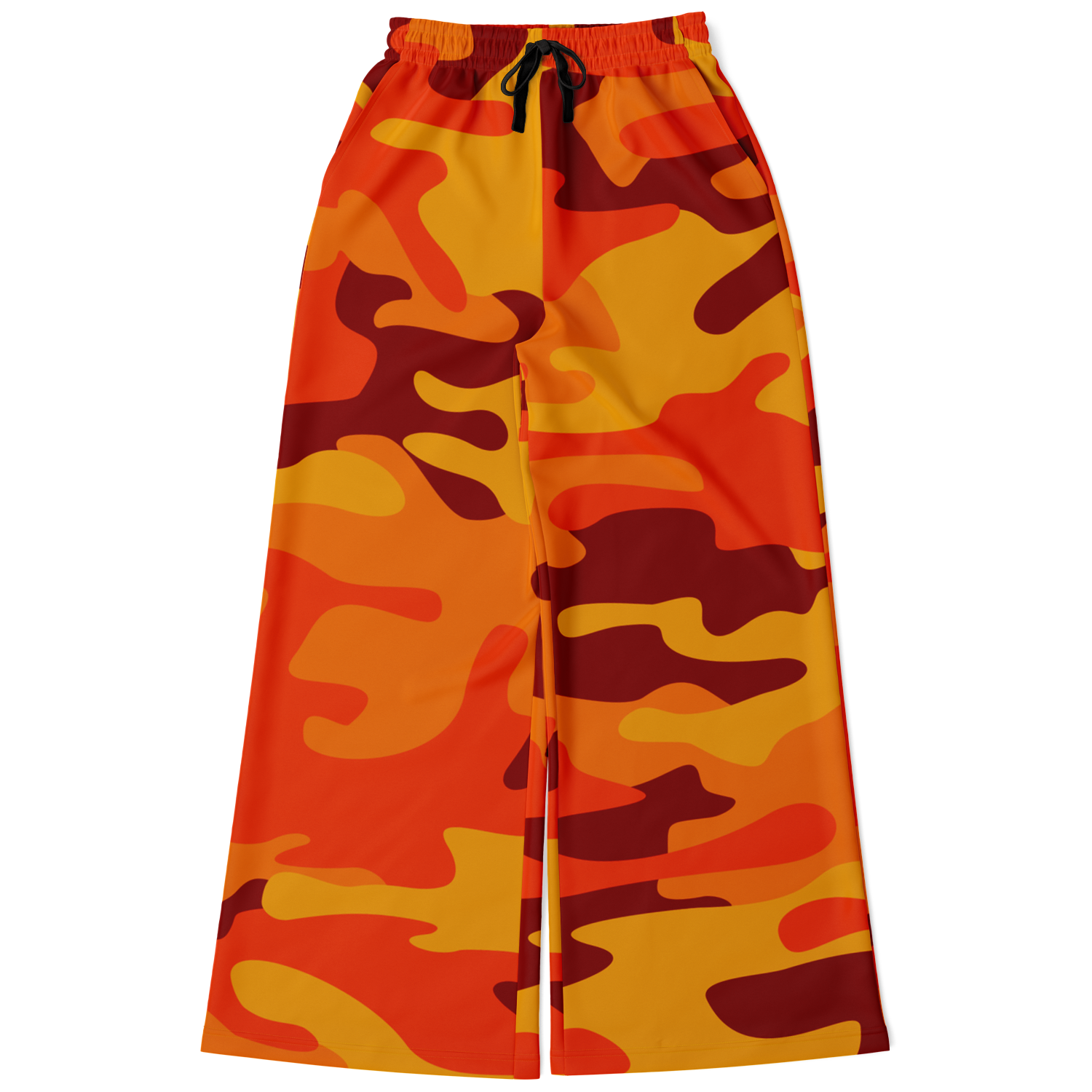 Camo Wide Leg Pants | Orange & Red Camo Camo Colors