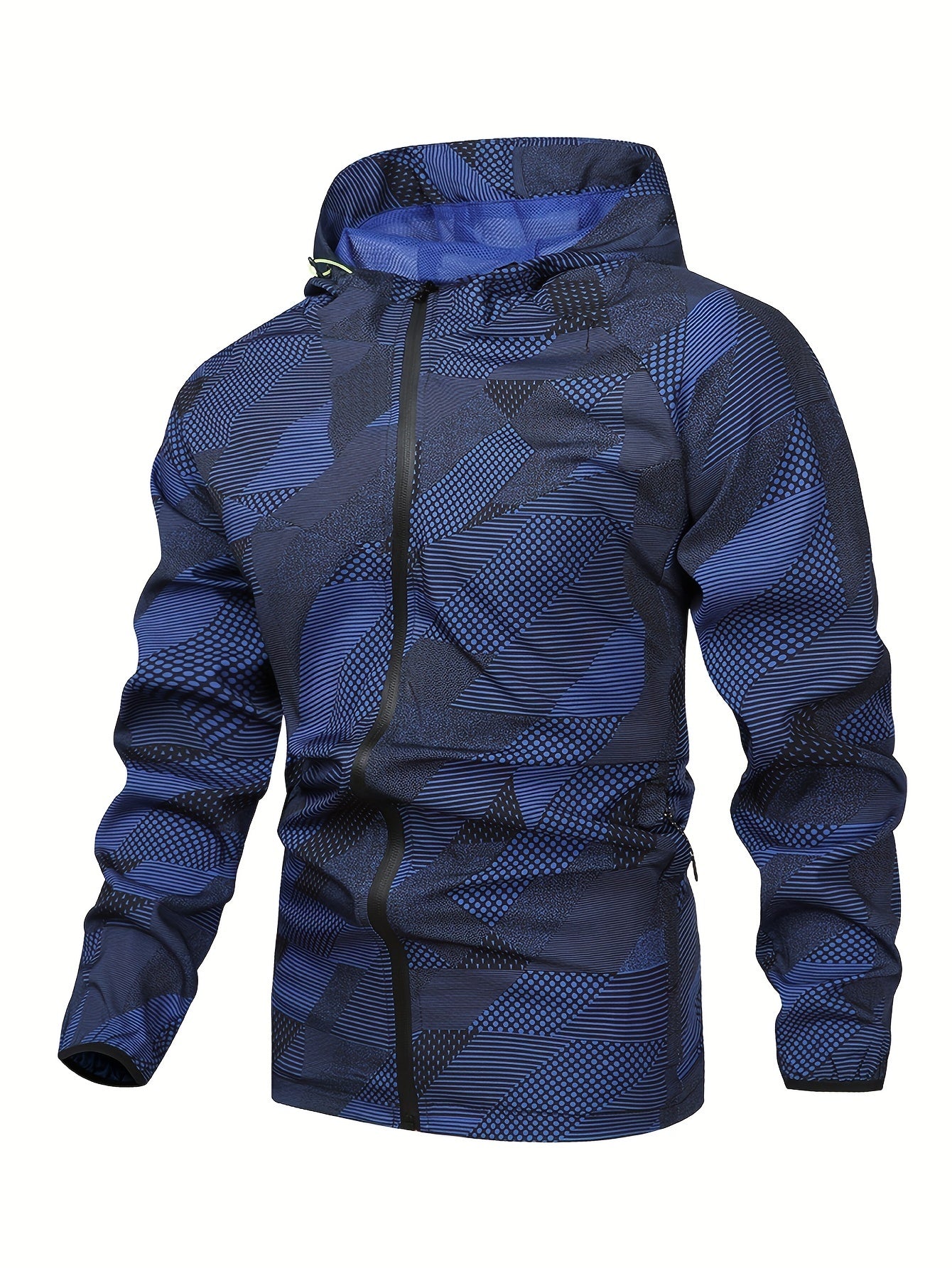 Men's Casual Sports Hoodie with Zipper | Camouflage Pattern Camo Colors