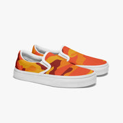 Camo Slip-On Shoes | Orange and Red Camouflage Camo Colors