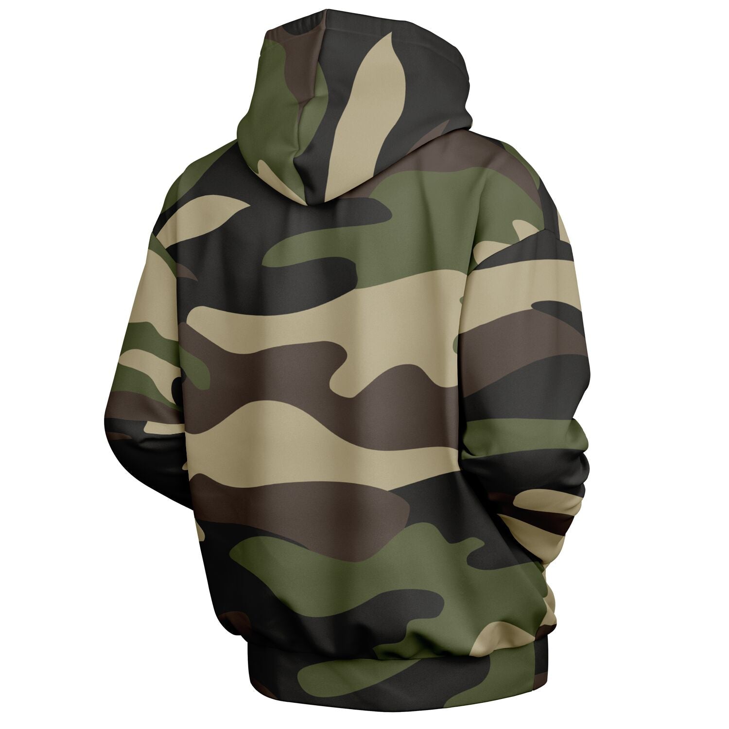 Green Oversized Camo Hoodie | Classic Camouflage Print | Camo Colors