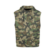 Sleeveless Camo Hoodie For Women | Military Brown Camouflage Camo Colors