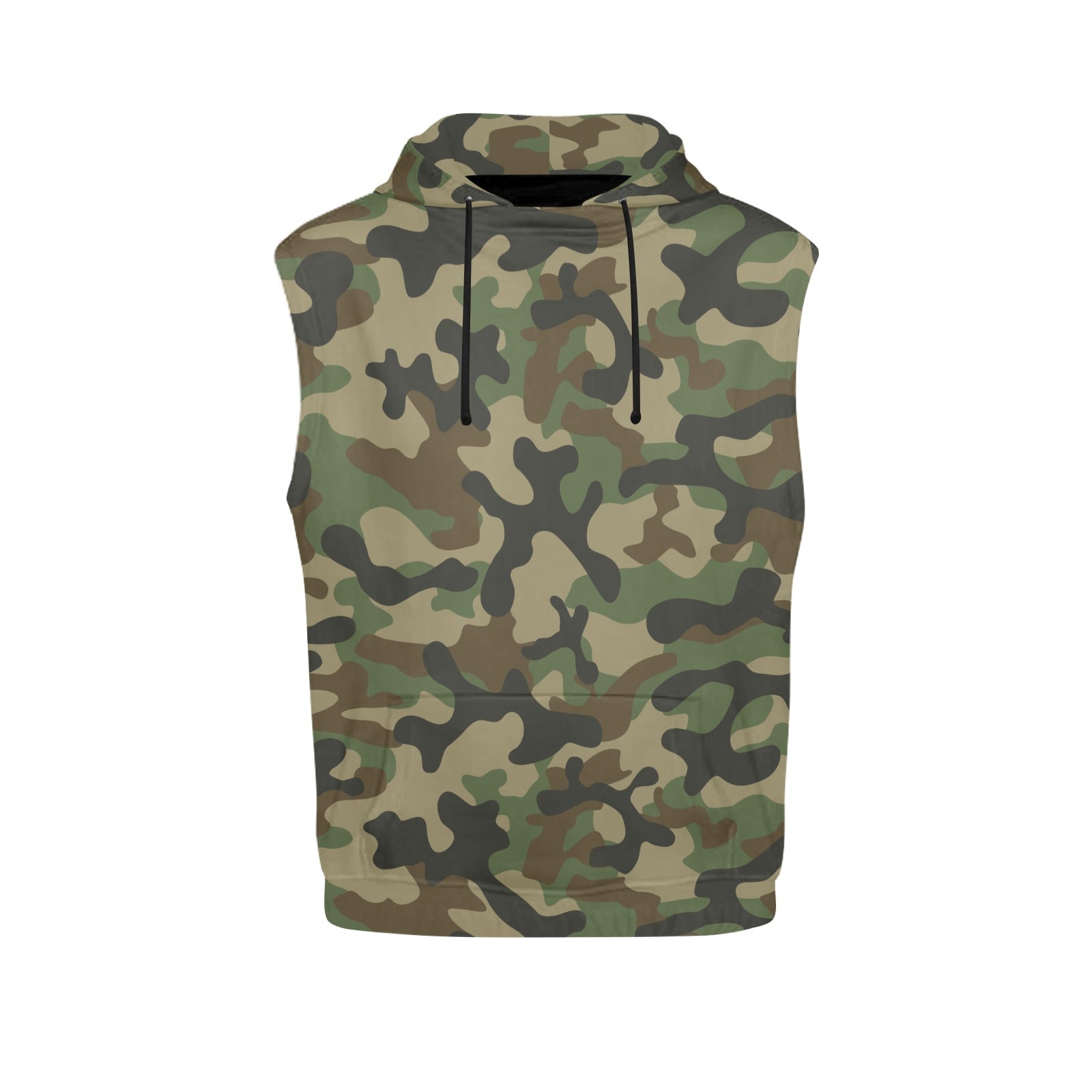 Sleeveless Camo Hoodie For Women | Military Brown Camouflage Camo Colors