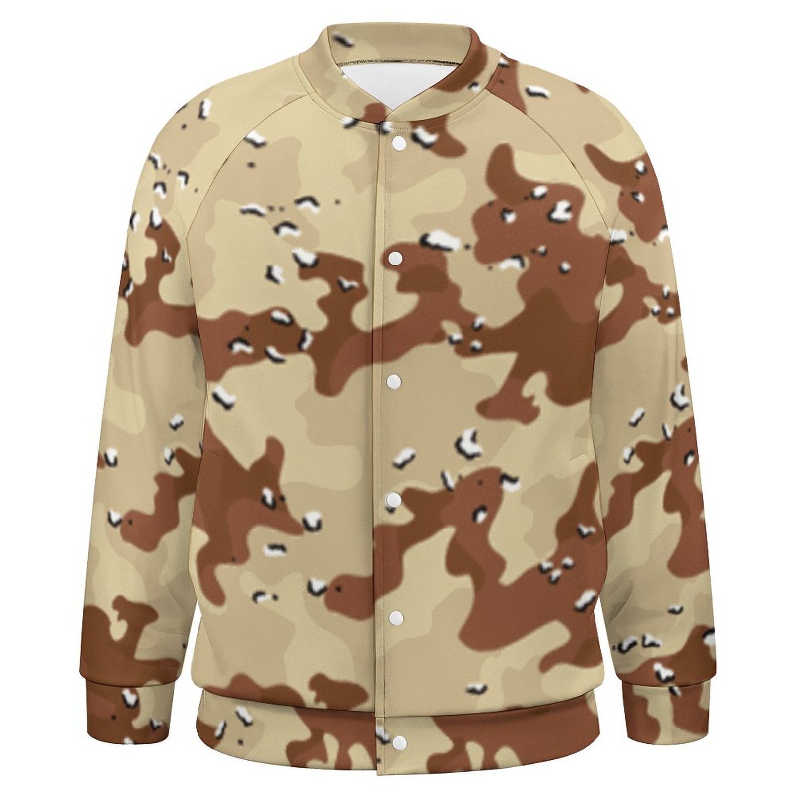 Men's Baseball Jacket | Brown Desert Storm Camouflage
