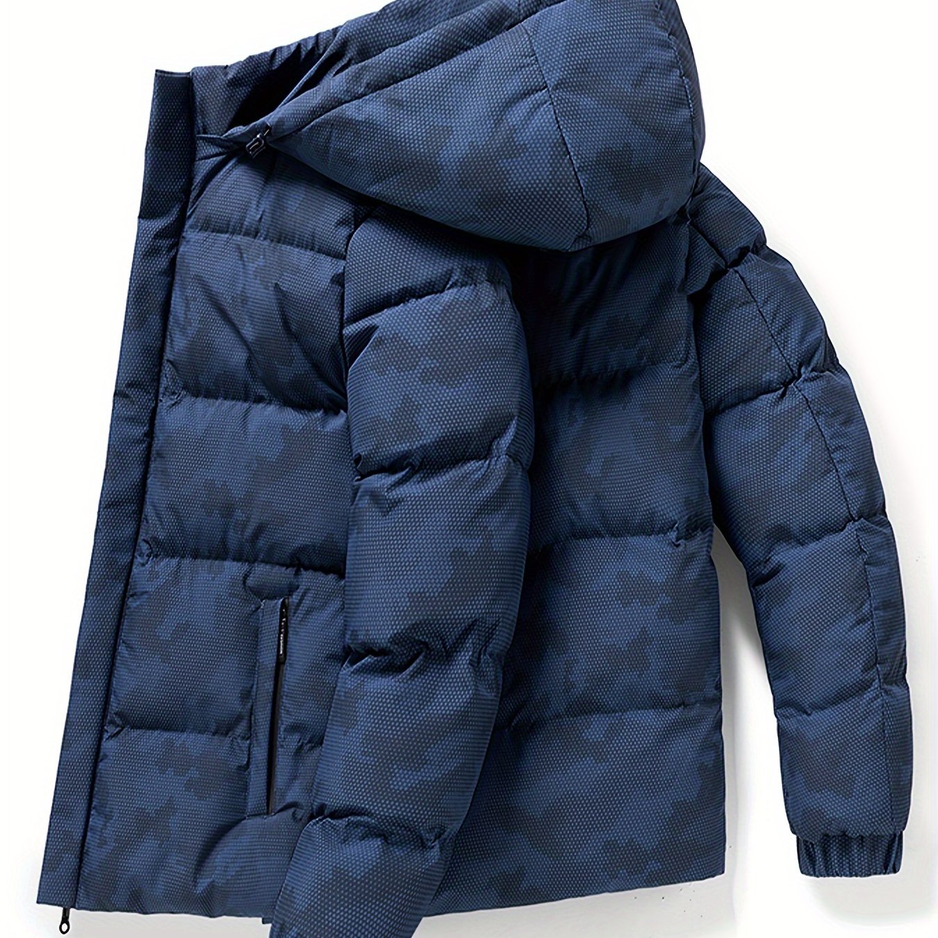 Men's Trendy Autumn/Winter Jacket: Short, Thickened Design Camo Colors