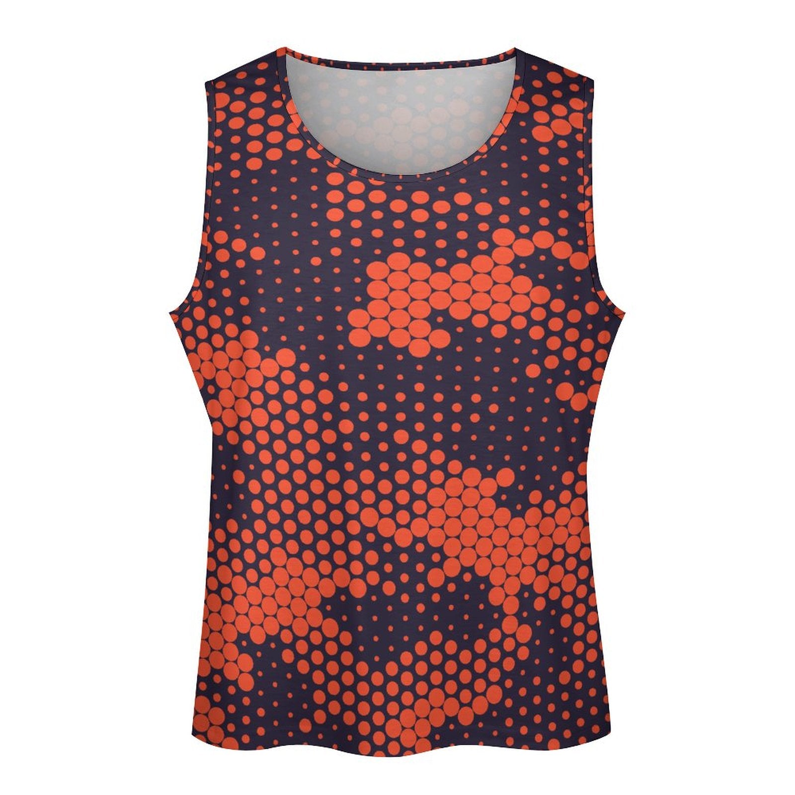 Camo Tank Top | Orange & Blue Digital Camouflage Camo Colors