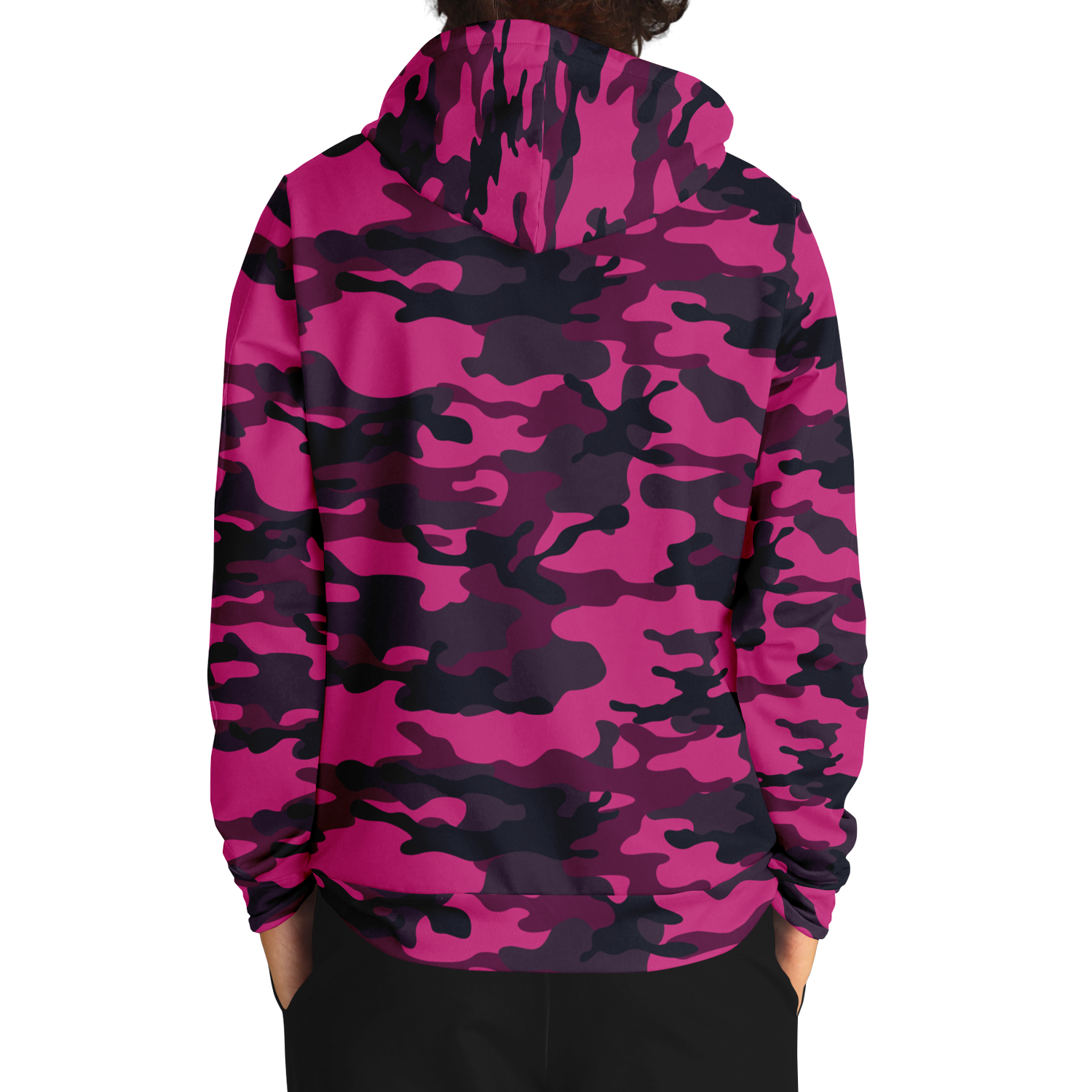 Pink Camo Hoodie | Onyx & Deep Blue Mixed Camouflage Camo Colors