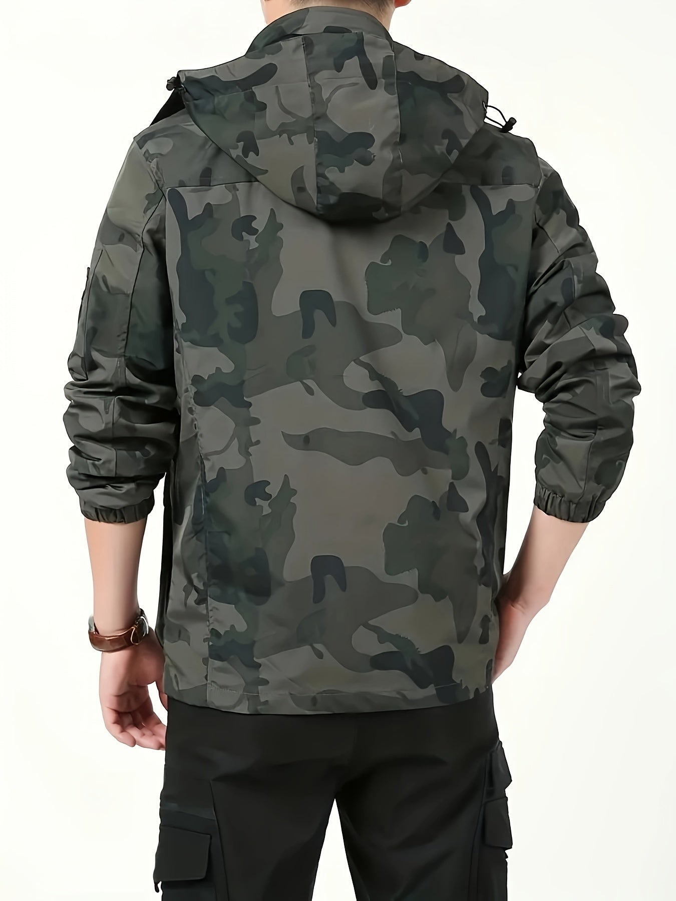 Men's Camouflage Softshell Jacket with Hood | Army Green | Camo Colors