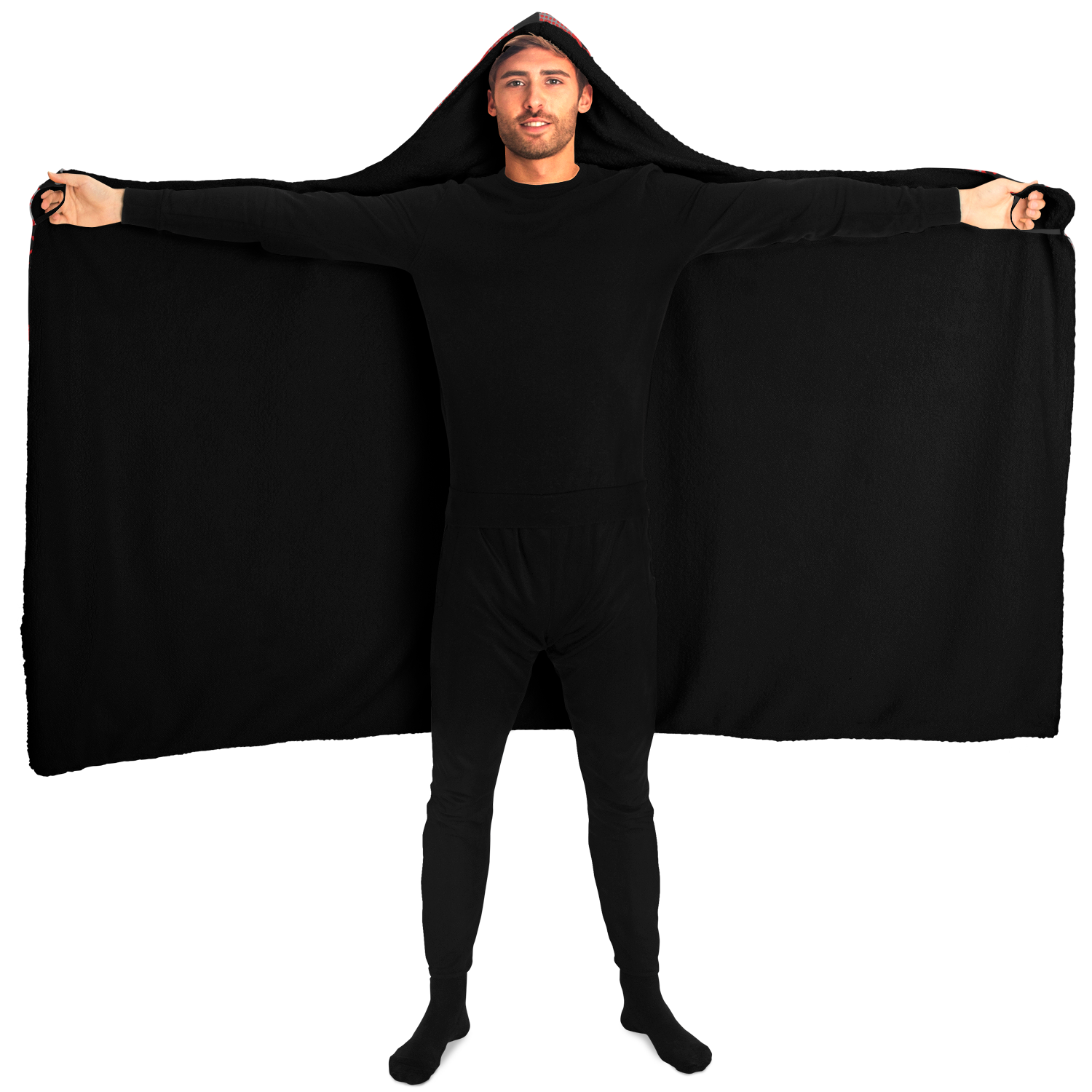 Blanket Hoodie | Red Skulls Camo Print | Microfleece Lining | Camo Colors