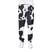 Men's Camo Track Pants | Black & White Cow Camo Colors