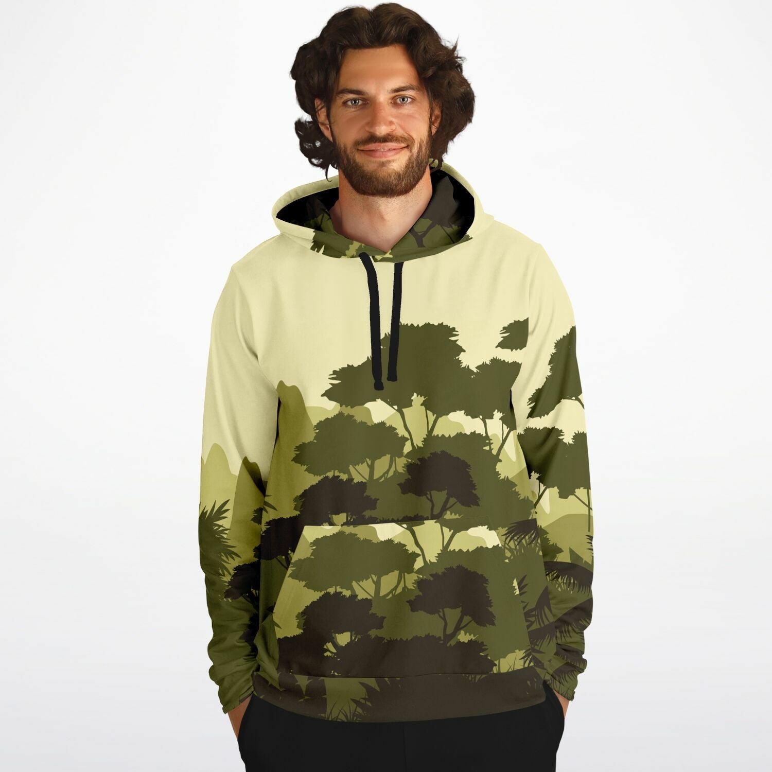 Rain Forest Hoodie in Green and Yellow | camo colors