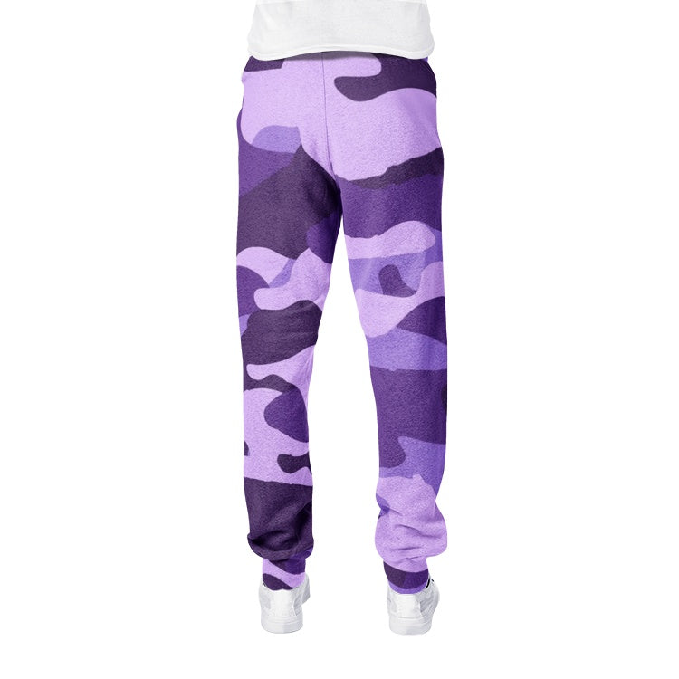 Men's Camo Track Pants | Purple, Blue and Mauve Camo Colors