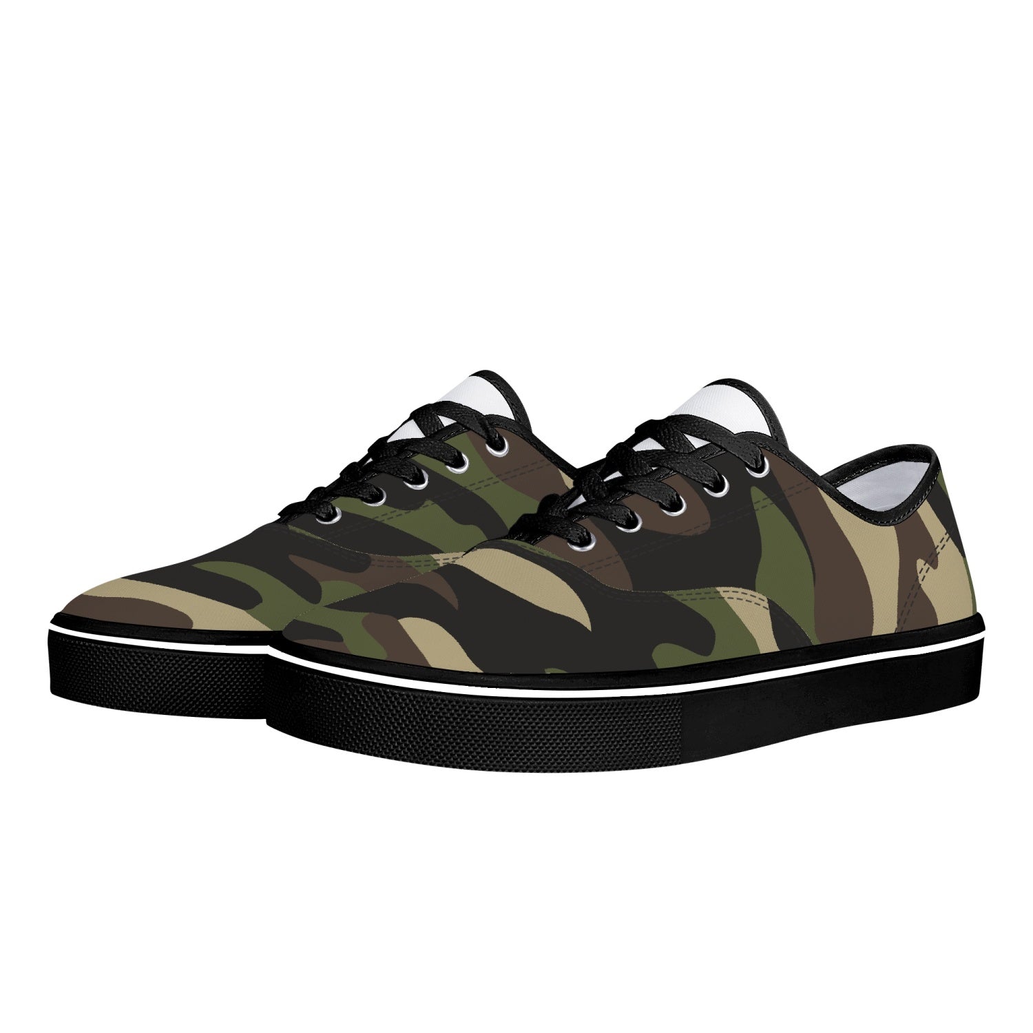 Camo Skate Shoes | Classic Green Camouflage Camo Colors