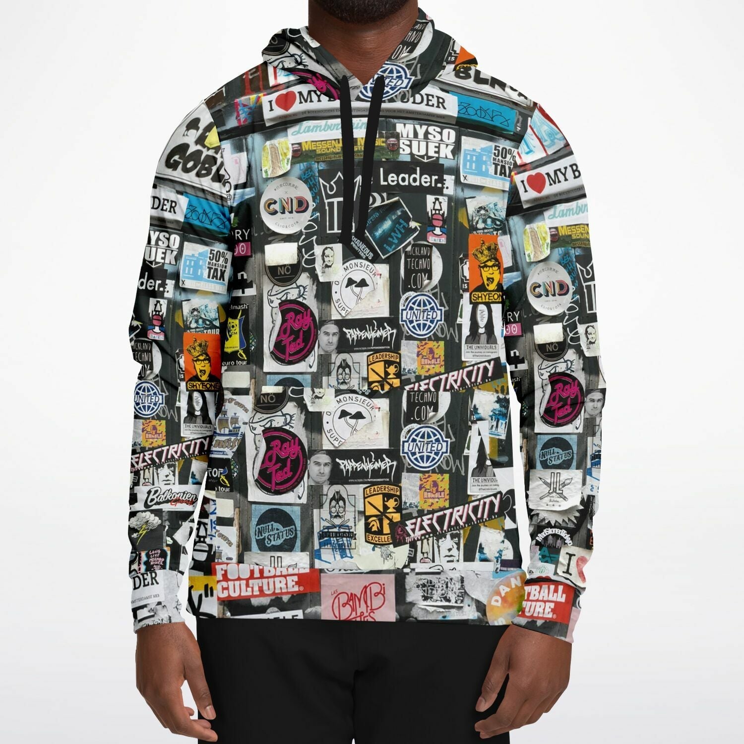 Streetwear Hoodie | Graffiti Street Art Amsterdam Patches Camo Colors
