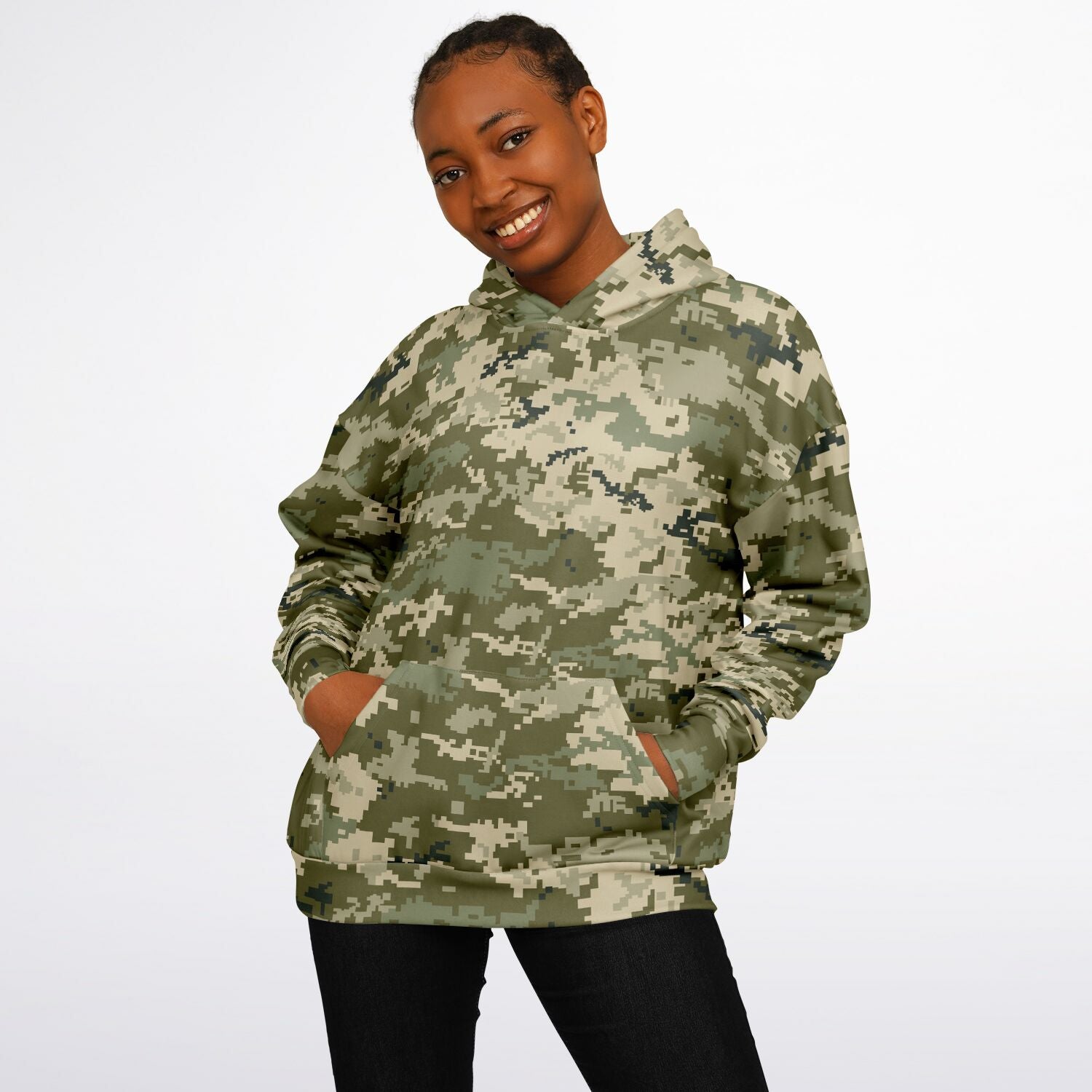 Oversized Camo Hoodie | Ukraine Green Military Camouflage | Camo Colors