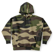 Plus-size Camo Hoodie in Classic Green Camouflage Print | Camo Colors