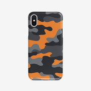 Camo Phone Case | iPhone | Orange, Black, & Gray Camo Colors