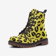 Leopard Boots | Lightweight Leather | Yellow and Black Camo Colors