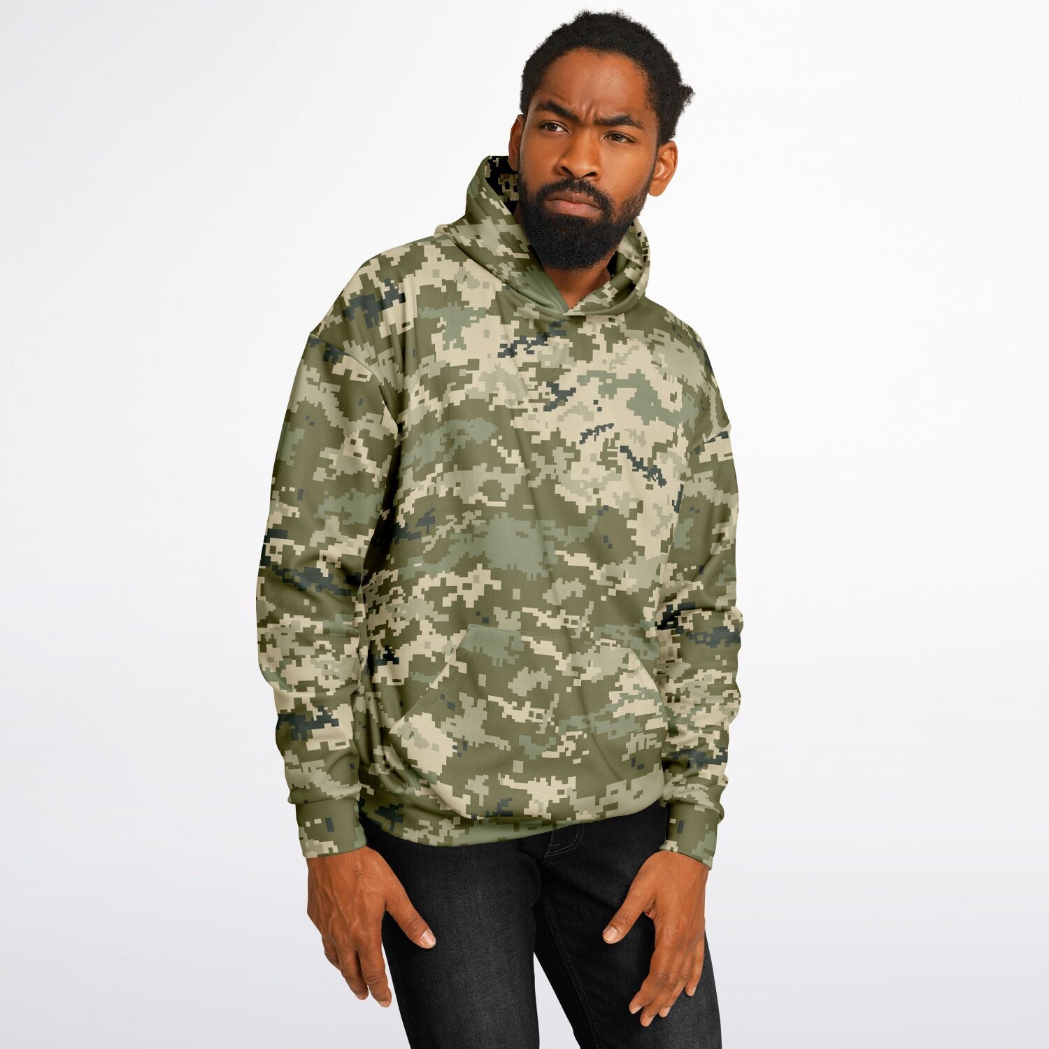 Oversized Camo Hoodie | Ukraine Green Military Camouflage | Camo Colors