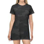 Camo T-Shirt Dress | Black Camouflage Camo Colors