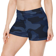 Women's Camo Shorts | Tight Fit | Deep Blue Camouflage Camo Colors