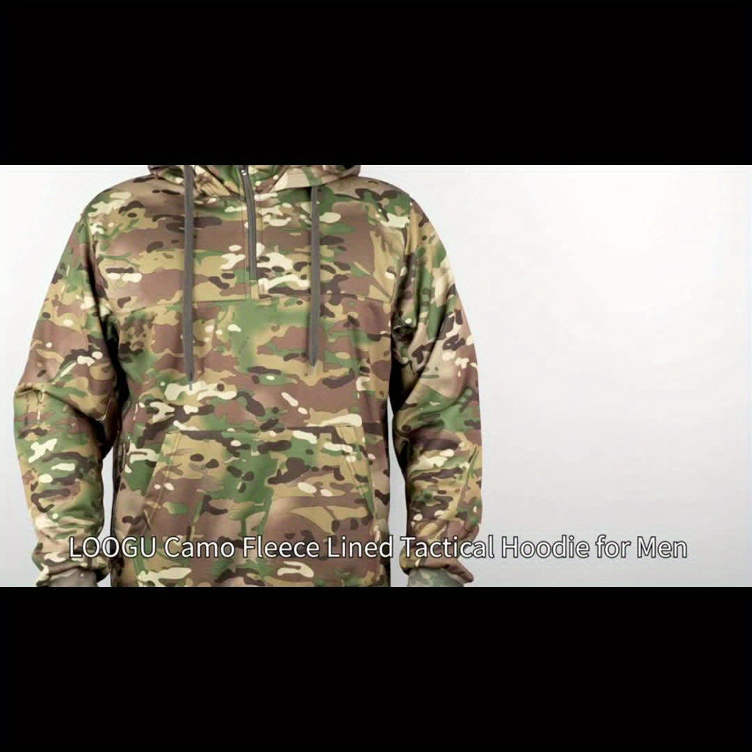 Camo Hunting Hoodie | Men's Wool Lined Warm Pullover Camo Colors