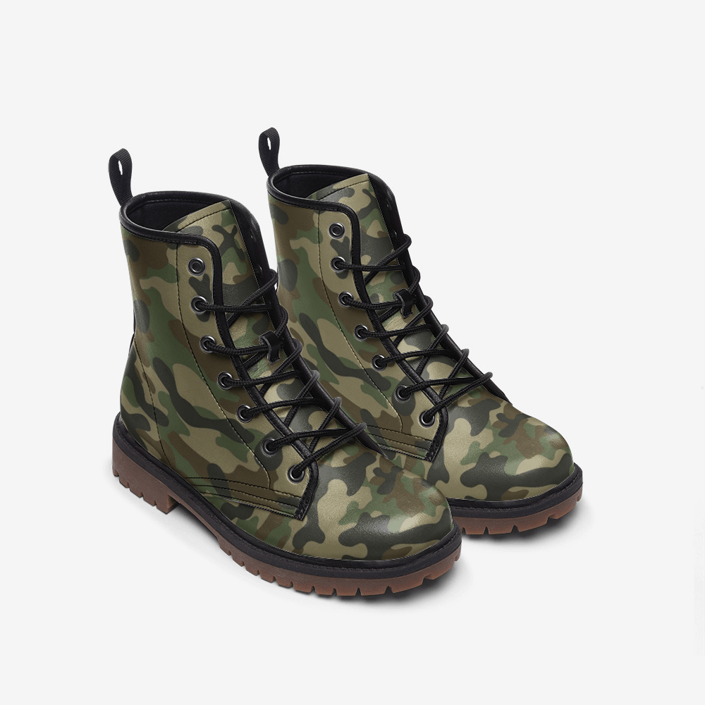 Camo Boots | Leather Camouflage in Military Brown Camo Colors