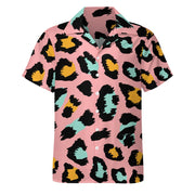 Pink Panther Men's Shirt | Cuban Collar Style | Camo Colors
